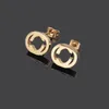 Charm Bayan 18K Altın Kaplama Küpe Kulak Damızlık Manşet Lüks Marka Tasarımcıları Mektup Geometrik Abartılı Klasik Düğün Parti Jewerlry Retro Tarzı