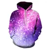 Men's Hoodies 2023 3D Print The Starry Sky Sweatshirt Hip Hop Autumn Streetwear Couples Leisure Loose