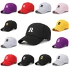 자수 편지 야구 모자 패션 남성 여성 캡 스프링과 여름 스냅 백 힙합 모자 조절 가능한 모자 18 색