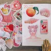 Подарочная упаковка винтажные наклейки DIY ScrapBooking Pink Girl Food Journ