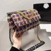 Borse a tracolla Luxurys Designer di alta qualità Borse a tracolla Moda donna Borsa a tracolla classica Borsa a catena in tessuto di lana Pochette Borse da donna Portafoglio con logo 5A