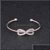 Bangle 8 Crystal Armband Charm Charm Infinity Love Siver Plated Female Armets Bangles Drop Delivery Jewelry Dhbgy