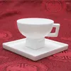 Skålar 45% Bone Powder European Standard Fine China Square Vintage Tea Cup Set Craft With Saucer Porcelain Coffee