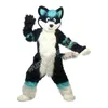 Black Husky Dog Wolf Fox Mascot Costumes Animated theme Cartoon mascot Character Halloween Carnival party Costume