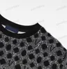 xinxinbuy Hommes designer Tee t-shirt 23ss Jacquard lettres imprimer manches courtes coton femmes blanc noir XS-L