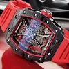 Wristwatches FEICE Sapphire Glass Top Luxury Skeleton Watch Mechanical Watches For Men Automatic Hollow Waterproof Fashion Wrist