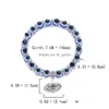 Perles de 8 mm perlées vendant des brins d'oeil bleu maléfique Bracelet Fatimas Main Turc Mille Yeux Wish Drop Delivery 202 Dhv4O