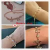 Link Chain MISANANRYNE Luxury Jewelry Gifts Gold Color Musical Notes Bracelet Crystal Zircon Charm Bracelet For Women Jewelry G230208