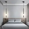 Lichten Creatieve zwarte gouden plafondlampen voor slaapkamer Living Room verlichting LED Moderne binnenhanger Hanging Light 0209