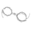 Lien chaîne antique 2pcs coeur couple bracelets magnétiques pour les amoureux deux charme pas cher femmes correspondant trucs bijoux de mode G230208