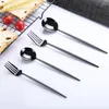 Dinnerware Sets Designer Chopstick Cutlery Set Black Matte Classic Coffee Utensils Spoon Fork Kitchen Dessert Dinner Vaisselle Tableware