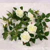 Kwiaty dekoracyjne 2M róża sztuczna winorośl świąteczne girlandę wiszące na wesele domowe dekorację arch