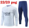 22 23 S Tracksuit 2022 2023 MBAPPE Kids and Men Training Suit Długie rękawie piłka nożna Zestaw piłkarski