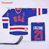 1980 TEAM USA US Miracle On Ice Hockey Olympic Jersey 21 Eruzione 30 Craic 17 O'callahan