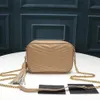 Lou Mini bolsa de couro com borla para câmera, tiracolo, feminina, 3 cores, preto, vermelho, caqui, com corrente longa, lindas bolsas Soho Designer