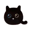 40x45cm kawaii ronde kat pluche speelgoed knuffeldier witte zwarte kat pop zacht pluche kussenkussen voor kinderen meisjes kerstcadeau la518