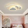 أضواء حديثة مصباح سقف LED إبداعية سحابة بيضاء الإضاءة الكارتونية غرفة الأطفال القراءة دراسة الدراسة الوردي دخن الضوء 0209