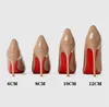 2024 Luxurys Women Shoes High Heels Red Shiny Bottom Pointed Toe Sexy 8cm 10cm 12cm Pumps Wedding Dress Shoes Nude Black Shiny With Dust Bag 35-44