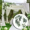 Fleurs décoratives 2x guirlande d'arche de mariage suspendue rustique pour table de réception en toile de fond