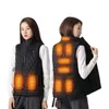 Jaktjackor Vinteruppvärmd jacka 9 Värmeområden Kvinnor Täcker Intelligent USB Electric Vest Cotton Flexible Thermal Warm Handing