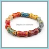 Beaded Strands Chakra Bracelet Jewelry Handmade Couples Bracelets Creative Gifts Ceramic Beads Drop Delivery Dh2P4