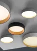 天井照明ベッドルーム導かれた天井ランプモダンな雰囲気ホームミニマリスト木製穀物マスタースタディベッドルームライト0209
