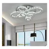 Chandeliers Living Room Atmospheric Creative Oval Crystal Lamp Led Ceiling Simple Modern Restaurant Lights Romantic Bedroom Light Dr Dhbmz