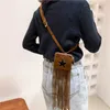 Lettide suede stof y2k crossbody tassen voor vrouwen 2023 trend kwellen ontwerp winter vintage ster patern mini portemonnees en handtassen