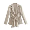 Women Dwuczęściowe spodnie Traf 2 sztuki damskie dziobowe garnitury Blazer Sets