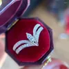 Obrączki ślubne Koreańskie warstwy w kształcie kęsy cyrkon dla kobiet dziewczęta Regulowana przyjęcie średniego palca impreza codzienne prezenty biżuterii
