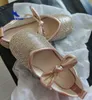 Baskets mignonnes enfants filles chaussures en cuir princesse pour décontracté paillettes diamant arc enfants mocassins 230209