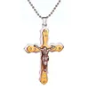 Colliers à pendentif Christian Cross Titanium Steel Men's Trendy Necklace