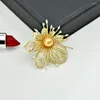 Brooches Light Luxury High Quality Copper Inlaid Zircon Orchid Elegant Dress Coat Brooch Corsage