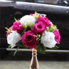 Kwiaty dekoracyjne 26 cm sztuczna Rose Ball Aranżacja bukiet droga dekoracja centralna element Imulation Flower to Wedding