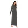 Abbigliamento etnico 7 colori manica lunga Abaya turco Dubai per le donne abito musulmano solido modale caftano arabo tradizionale islamico S-2XL