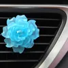 Interior Decorations Car Ornament Camellia Vent Outlet Perfume Clip Solid Fragrance Air Freshener Decoration Flower Aromatherapy Accessories 0209