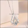 Pendant Necklaces Geometry Triangle Necklace For Men Male Modern Trendy Geometric Stacking Streetwear Sier Drop Delivery Jewelry Pend Dhhnv