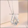 Collane con ciondolo Geometria Triangolo Collana per uomo Uomo Moderno Trendy Geometrico Impilabile Streetwear Sier Drop Delivery Jewelry Pend Dhhnv