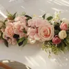 装飾的な花の花のアーチ装飾装飾のための人工バラ盗み花柄の結婚式の椅子アーバー