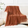 Blanket Battilo Bed Plaid Throw Knitted Thicken Throws Sofa spread On Decor 230209