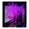 Gr￤smattor utomhus LED Artificial Cherry Blossom Tree Light Christmas Lamp 2304 st -lysdioder 9,8ft/3,0 m h￶jd 110VAC/220VAC Regnt￤t DR DHTVI