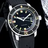 Fifty Fathoms Tribute Mens Watch 5008B-1130-B52A 904L Rostfritt stål Swiss Cal.26-330s Automatisk 28800VPH SAPPHIRE Crystal Luxury Wristwatch Water Resistance