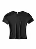 Frauen T-Shirt Mode Casual 2023 Sommer Frau Slim Fit t-shirt eng Baumwolle Kurzhülse Oansatz t Crop Tops y2302