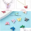 Charms 10Pcs 14X16Mm Acrylic Butterfly Charm Cute Metal Animal For Jewelry Making Diy Earrings Necklace Keychian Pendants Craf Dhukc