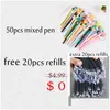 Gel Pennen 50 PCS Creative Cartoon Writing Tool schattig neutraal pen office stationery Student Signature Wholesale 201202 Drop Delivery SC DHLGR