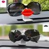 s Car Ornament Glasses Stand Frame Moustache Red Llips Holder Resin Auto Interior Dashboard Decoration Accessories Gift 0209