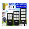 Solar Street Light 80W 120W 160W LED -lampan Vattent￤t IP65 Radarr￶relsev￤gg med fj￤rrkontroll f￶r Villas Garden Yard Offroad Drop DH5JE