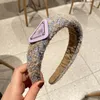 Classic Designer Letter Thick Thread Woven Headband Fashion Retro Mixed Color Wide-Brim Hair Accessories High Stove Top Fashion Thickened Headband