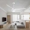 Ceiling Fans Modern Fan With LED Light 52-inch Ventilator Remote Control Brown Minimalist Artist Dining Room Living Bedroom 220v