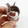 Dispositivos de castidade de aço inoxidável Dispositivo de castidade masculino com silicone uretral Sons Cateter Spike Ring BDSM Brinquedos sexuais para homens Slave Penis Lock Cage CP277